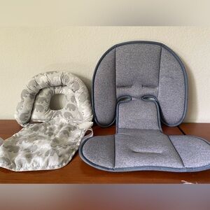 boppy - Gray Elephant Print Newborn Carseat Cushion Set - Like New!